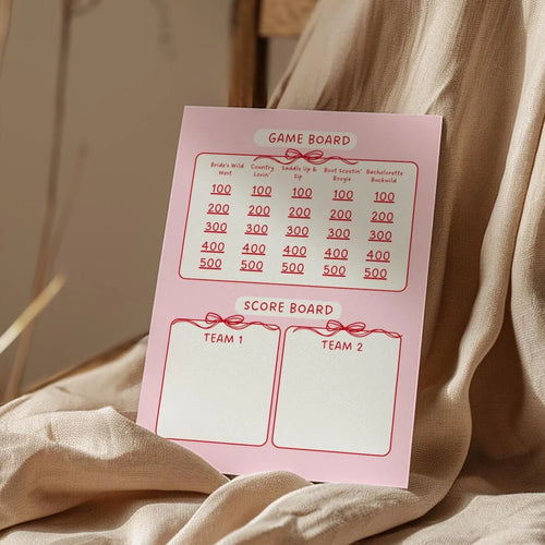Cowgirl bachelorette jeopardy game